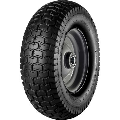 Image showing 16 in. x 5.00-8 in. Pneumatic Wheels with Turf Tread, 660 lb. Capacity, 1.0 in. Bore Size