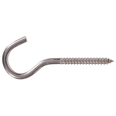 Hillman 0.25-in Stainless Steel Screw Hook (10-Pack) in the Hooks  department at