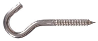 Hillman Hardware Essentials Heavy Duty Screw Hook Flagged Stainless (3/8 in. x 4-7/8 in.) 220 lb