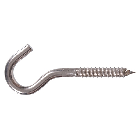 Hillman Hardware Essentials Heavy Duty Screw Hook Flagged Stainless (3/8 in. x 4-7/8 in.) 220 lb