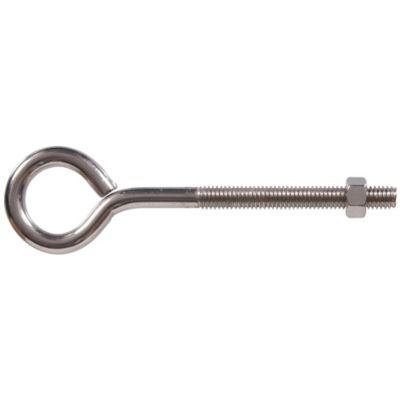 Hillman Hardware Essentials 3/8 in.-16 x 6 in. Stainless Steel Eye Bolt with Hex Nut