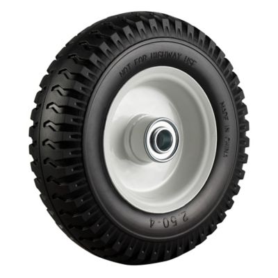 Image showing 8 in. Knobby Tread Flat-Free Replacement Wheels, 5/8 in. Bore Size