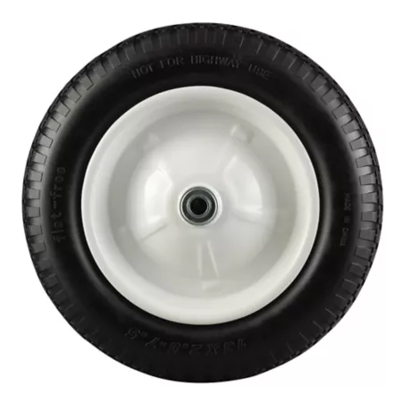 13" Black Replacement Wheel without Flat Tire for Wheelbarrow Lugged Tread 5/8" Bore Tire & Wheel Combos