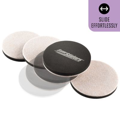 Image showing Super Sliders Round Felt Furniture Sliders, Beige, 3.5 in., 4 pc.