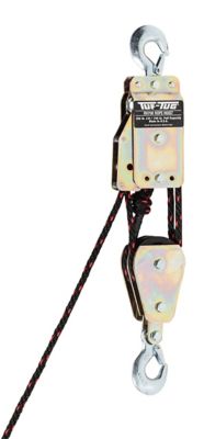 Tuf-Tug Rope Hoist Block and Tackle, 3/8 in. Rope