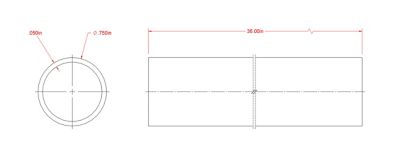 Image showing  SteelWorks 3/4 in. x 3 ft. Weldable Steel Round Tube
