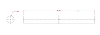 Image showing  SteelWorks 5/16 in. x 6 ft. Un-Threaded Weldable Solid Cold-Rolled Steel Rod