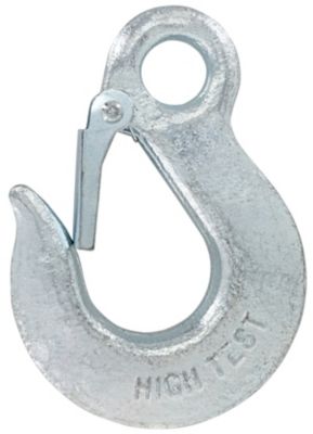 Hillman Hardware Essentials 5/16 in. Eye Slip Hook with Latch, Forged Steel Blue, Grade 43