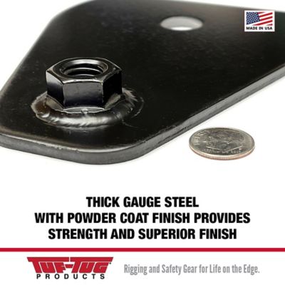 Image showing  3,000 lb. 4 in. Flat Mount Block, 3/8 in. Maximum Wire Rope Size OR 7/16 in. Synthetic Rope