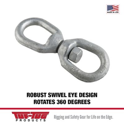 Image showing  2,000 lb. 3 in. Swivel Eye Block, 5/16 in. Maximum Wire Rope Size or 3/8 in. Synthetic Rope