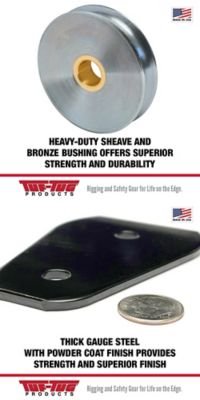 Image showing  2,000 lb. 3 in. Hook Block, 5/16 in. Maximum Wire Rope Size or 3/8 in. Synthetic Rope