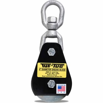 Tuf-Tug 4 in. Swivel Eye Block, 3/8 in. Rope