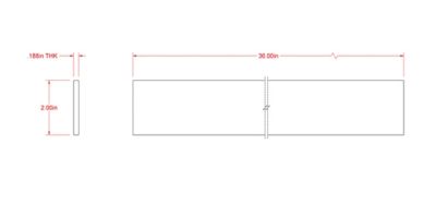 Image showing  SteelWorks 3/16 in. x 2 in. x 3 ft. Weldable Steel Flat