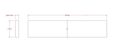 Image showing  SteelWorks 1/4 in. x 1-1/4 in. x 4 ft. Weldable Steel Flat