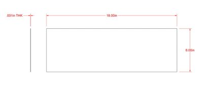 Image showing  SteelWorks 6 in. x 18 in. #22 Weldable Solid Steel Sheet