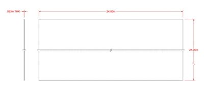 Image showing  SteelWorks 24 in. x 24 in. #22 Weldable Solid Steel Sheet