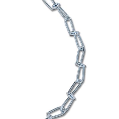 Koch Industries 2-2/9 in. 4/0 Trade Size Double Loop Chain, Zinc, Sold By the Foot