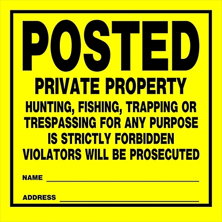 Hillman 11 in. x 11 in. Posted Private Property Signs, 25-Pack, 843388