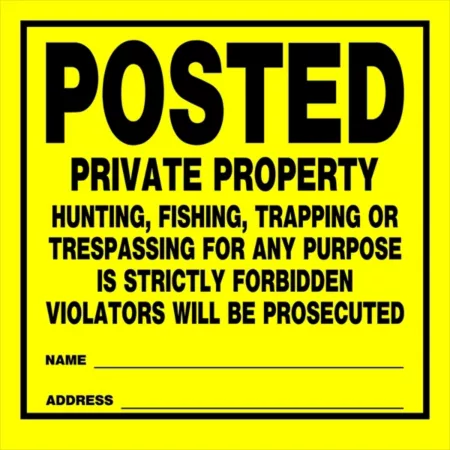 Private Property Signs Posted by Hillman 11" x 11" Pack of 25 Safety Signs