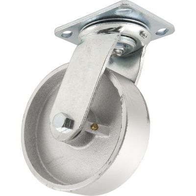 Waxman 6 in. 900 lb. Capacity Titan Sintered Iron Plate Caster, Swivel, 4130655TD