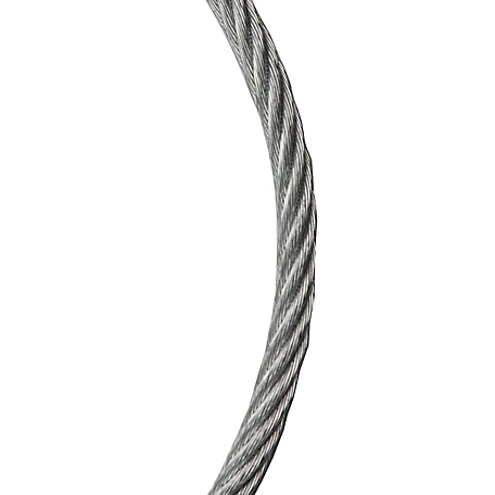 Koch Industries 1/2 in. Wire Rope Cable, 6x19, Fiber Core, Bright Finish, Sold By the Foot