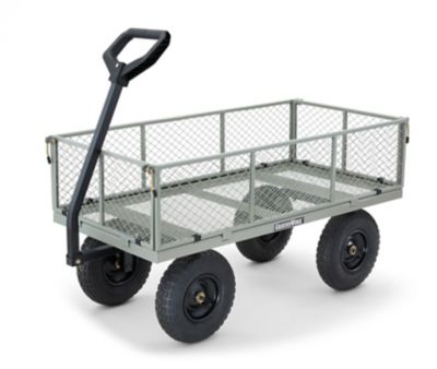 GroundWork 6 cu. ft. 1,000 lb. Capacity Steel Garden Cart