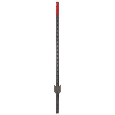 Chicago Heights Steel 5.5 ft. Studded T-Post with Round Top, 1.33 lb./ft., Gray