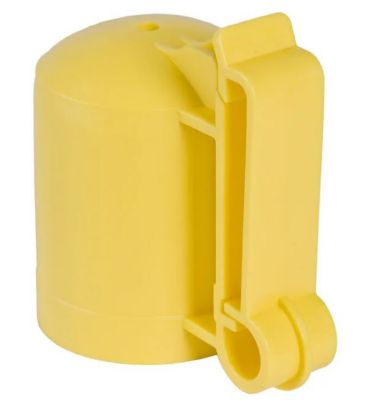 Image showing  Wood or T-Post Insulators for 1.25 and 1.33 in. T-Posts, Yellow, 10 pk.