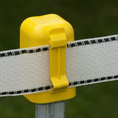 Image showing  Wood or T-Post Insulators for 1.25 and 1.33 in. T-Posts, Yellow, 10 pk.