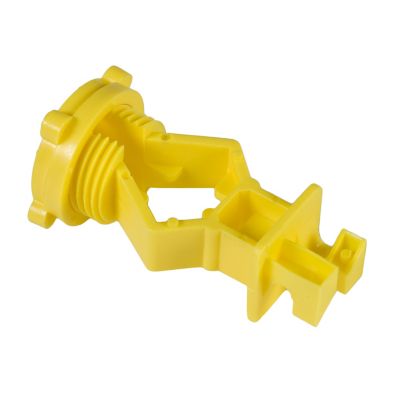 Zareba T-Post Screw-On Insulators for 1.25 and 1.33 in. Studded T-Posts, Yellow, 25-Pack
