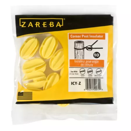 Zareba Heavy Duty Corner Insulators for 9-22 Gauge High Strength Steel and Aluminum Wire and Polycord Yellow 25 Pack Electric Fence Tools & Accessories