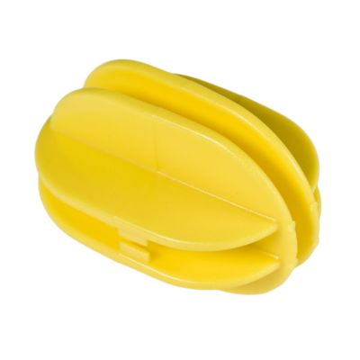 Image showing  Heavy-Duty Corner Insulators for 9-22 Gauge High-Tensile Steel and Aluminum Wire and Polyrope, Yellow, 25-Pack