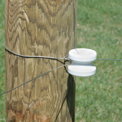 Image showing  1-3/4 in. Large Corner Post Ceramic Insulators for All Fence Wire, 10-Pack
