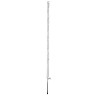 Fi-Shock 4 ft. Step-In Fence Post for Fence Wire and Polytape Up to 2 in. W, White