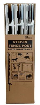 Image showing  4 ft. Step-In Fence Post for Fence Wire and Polytape Up to 2 in. W, White