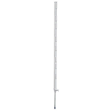 Fi-Shock 4 ft. Step-In Fence Post for Fence Wire and Polytape up to 2 in. W, White
