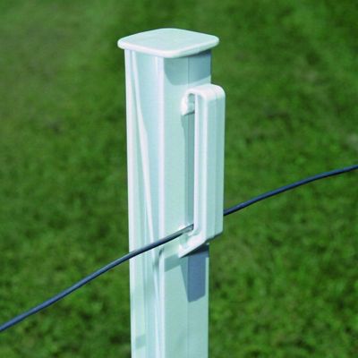 WHITE 3FT POLY POSTS 10-60 DEALS ELECTRIC FENCE POST PLASTIC POLES HORSE PADDOCK 