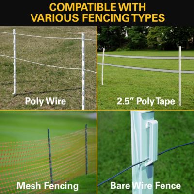 Image showing 9 th Fi-Shock 4 ft. Step-In Fence Post for Fence Wire and Polytape Up to 2 in. W, White