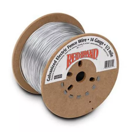 Red Brand Galvanized Electric Fence Wire 2 640 ft x 375 lb 14 Gauge Electric Fence Wire & Tape