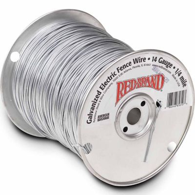 Red Brand 1,320 ft. x 375 lb. Galvanized Electric Fence Wire, 14 Gauge