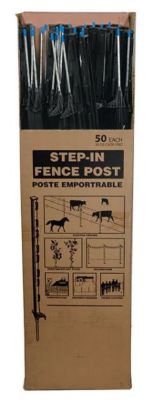 Image showing  4 ft. Step-In Fence Post for Fence Wire and Polytape Up to 2 in. W, Black