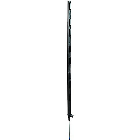 Fi-Shock 4 ft. Step-In Fence Post for Fence Wire and Polytape up to 2 in. W, Black