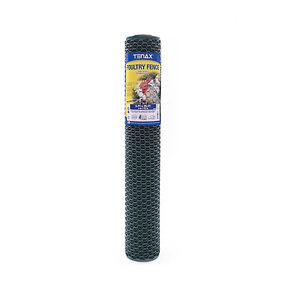 Tenax 3 ft. H X 25 ft. L 20 Ga. Green Poultry Fence Tenax 3 ft. H X 25 ft. L 20 Ga. Green Poultry Fence