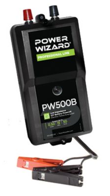 Power Wizard Electric Fence Controller, Controls 1 to 50 Acres or 1 to 25 Standard Miles of Wire, 0.5 Output Joules