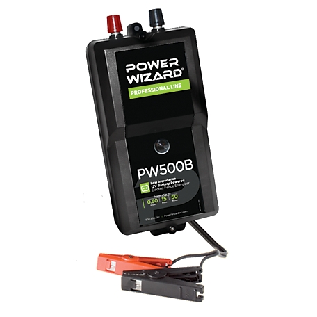 Power Wizard Electric Fence Controller, Controls 1 to 50 Acres or 1 to 25 Standard Miles of Wire, 0.5 Output Joules