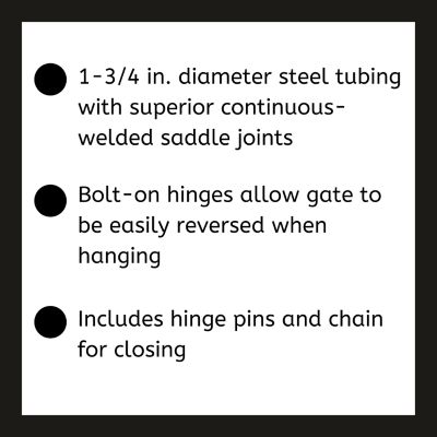 Image showing  8 ft. x 50 in. Galvanized Mesh Farm Gate, 1-3/4 in. Tube