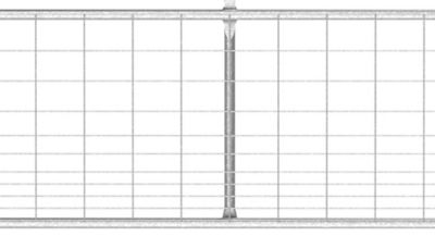 Image showing  10 ft. x 50 in. Galvanized Mesh Gate
