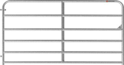 CountyLine 8 ft. x 50 in. 6-Bar Galvanized Tube Gate, 1-3/4 in. Tube