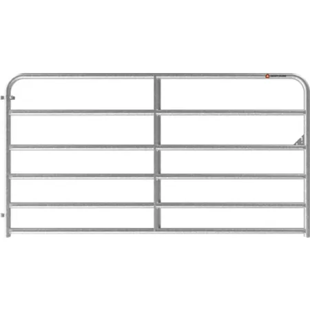 CountyLine 8' x 50" 6-Bar Galvanized Tube Gate 1-3/4" Tubing Corral Panels & Gates