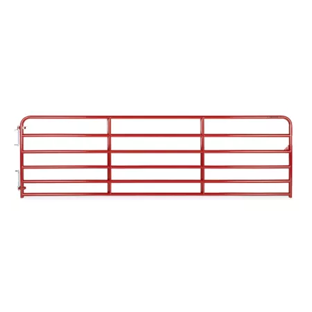 CountyLine Heavy Duty 6-Bar Tubular Gate 14 ft x 52 in Red Corral Panels & Gates